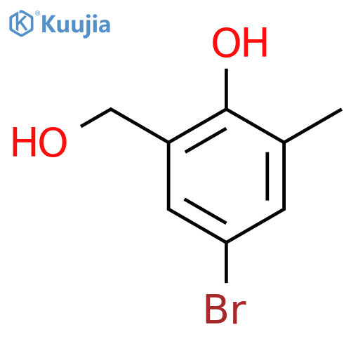 5-Bromo-2-hydroxy-3-methylbenzyl alcohol structure