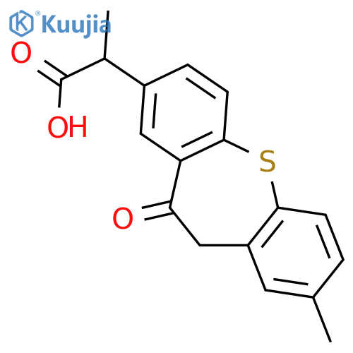 2-(8-methyl-11-oxo-10,11-dihydrodibenzo[b,f]thiepin-2-yl)propanoic acid structure