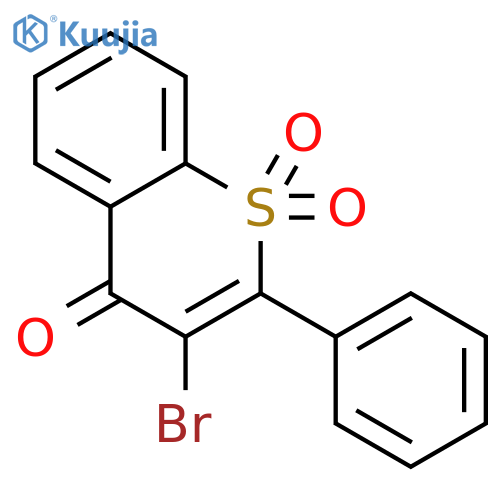 3-bromo-2-phenyl-4H-thiochromen-4-one 1,1-dioxide structure