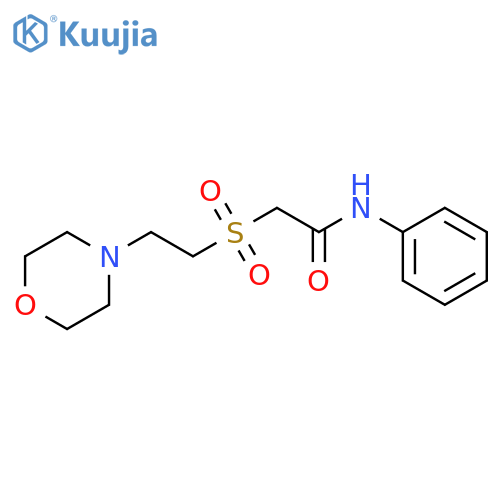 Acetamide, 2-[[2-(4-morpholinyl)ethyl]sulfonyl]-N-phenyl- structure