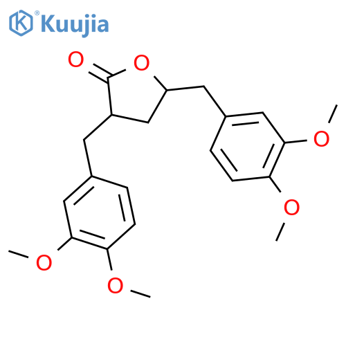 2(3H)-Furanone,3,5-bis[(3,4-dimethoxyphenyl)methyl]dihydro- structure