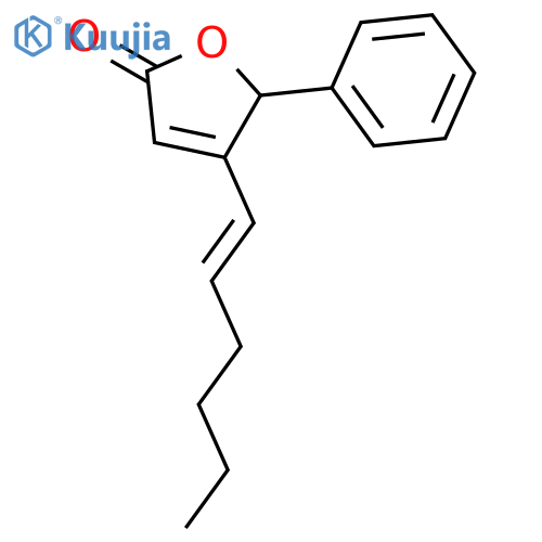 2(5H)-FURANONE, 4-(1-HEXENYL)-5-PHENYL- structure