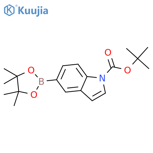 1-BOC-indole-5-boronic acid, pinacol ester structure