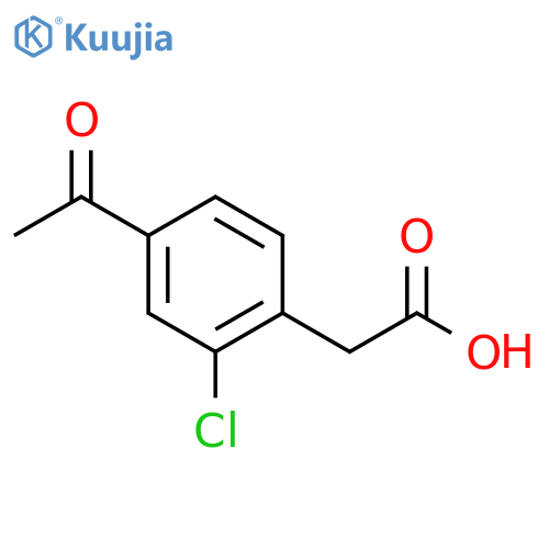 2-(4-Acetyl-2-chlorophenyl)acetic acid structure