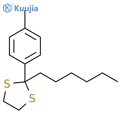 1,3-Dithiolane, 2-hexyl-2-(4-methylphenyl)- structure