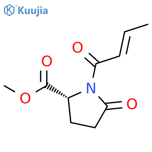 D-PROLINE, 5-OXO-1-[(2E)-1-OXO-2-BUTENYL]-, METHYL ESTER structure