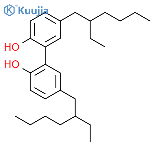 [1,1'-BIPHENYL]-2,2'-DIOL, 5,5'-BIS(2-ETHYLHEXYL)- structure