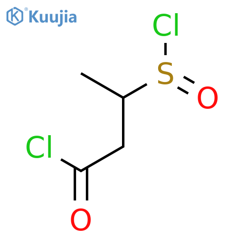Butanoyl chloride, 3-(chlorosulfinyl)- structure