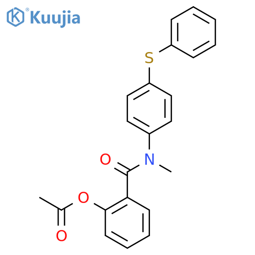 Benzamide,2-(acetyloxy)-N-methyl-N-[4-(phenylthio)phenyl]- structure