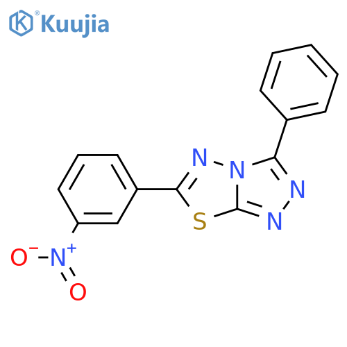 1,2,4-Triazolo[3,4-b][1,3,4]thiadiazole, 6-(3-nitrophenyl)-3-phenyl- structure