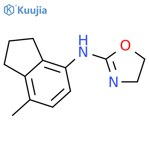 N-(7-methyl-2,3-dihydro-1H-inden-4-yl)-4,5-dihydro-1,3-oxazol-2-amine structure