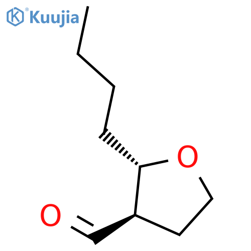 3-Furancarboxaldehyde, 2-butyltetrahydro-, trans- structure