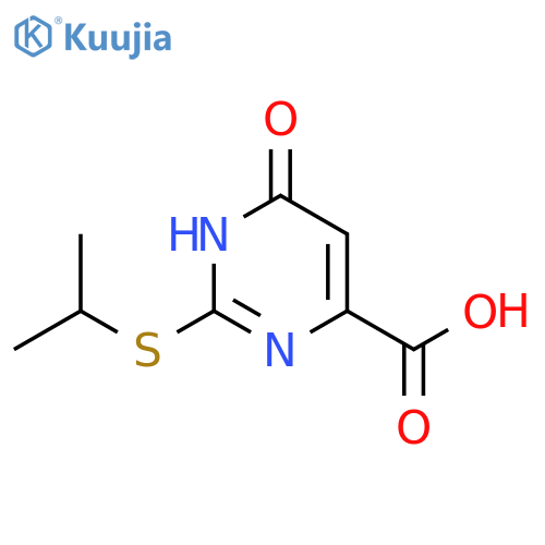4-Pyrimidinecarboxylic acid, 1,6-dihydro-2-[(1-methylethyl)thio]-6-oxo- structure