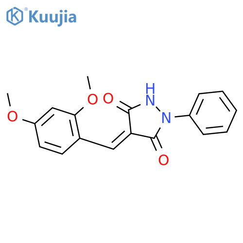 3,5-Pyrazolidinedione, 4-[(2,4-dimethoxyphenyl)methylene]-1-phenyl- structure