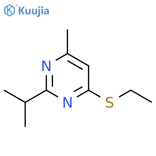 4-(ethylsulfanyl)-6-methyl-2-(propan-2-yl)pyrimidine structure