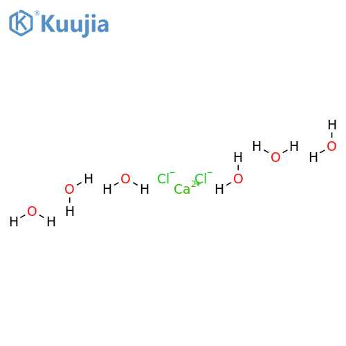 Calcium chloride hexahydrate structure