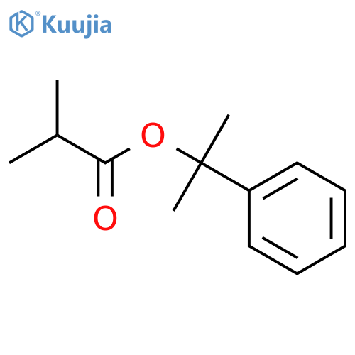 Propanoic acid,2-methyl-, 1-methyl-1-phenylethyl ester structure