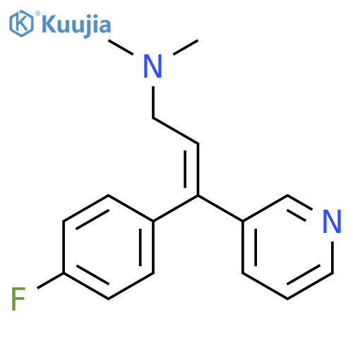 2-Propen-1-amine, 3-(4-fluorophenyl)-N,N-dimethyl-3-(3-pyridinyl)-, (E)- structure