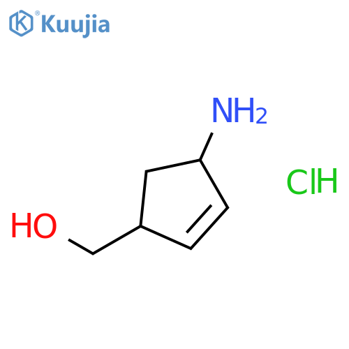 (1S,4R)-4-Amino-cyclopent-2-enyl-methanol hydrochloride structure