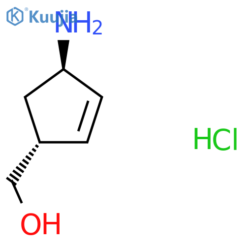 ((1R,4R)-4-Aminocyclopent-2-en-1-yl)methanol hydrochloride structure