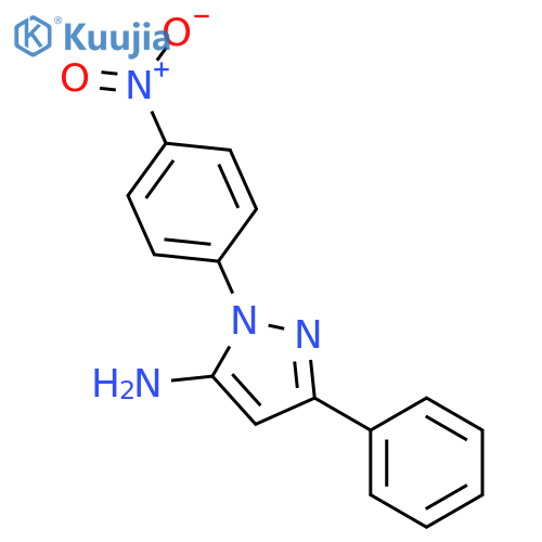 1H-Pyrazol-5-amine, 1-(4-nitrophenyl)-3-phenyl- structure