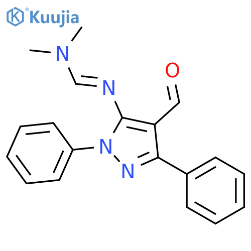 Methanimidamide,N'-(4-formyl-1,3-diphenyl-1H-pyrazol-5-yl)-N,N-dimethyl- structure