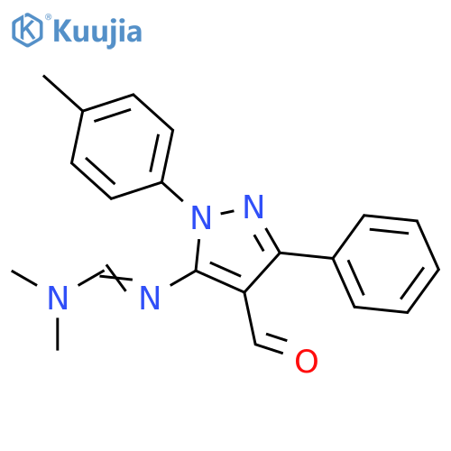 Methanimidamide,N'-[4-formyl-1-(4-methylphenyl)-3-phenyl-1H-pyrazol-5-yl]-N,N-dimethyl- structure
