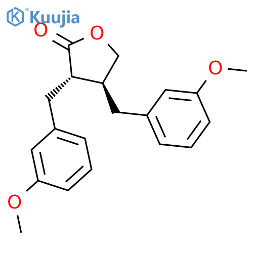 2(3H)-Furanone, dihydro-3,4-bis[(3-methoxyphenyl)methyl]-, trans-(±)- structure