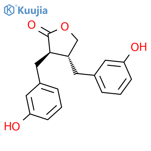 2(3H)-Furanone,dihydro-3,4-bis[(3-hydroxyphenyl)methyl]-, (3R,4R)- structure