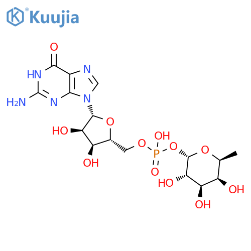 5'-Guanylic acid, mono(6-deoxy-α-L-galactopyranosyl) ester (9CI) structure