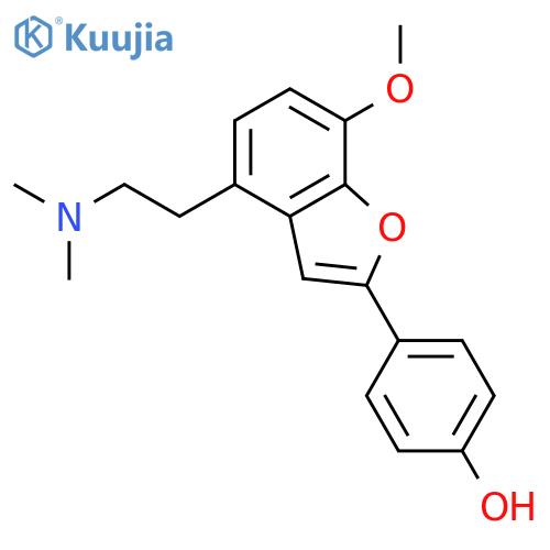 4-[4-[2-(Dimethylamino)ethyl]-7-methoxybenzofuran-2-yl]phenol structure