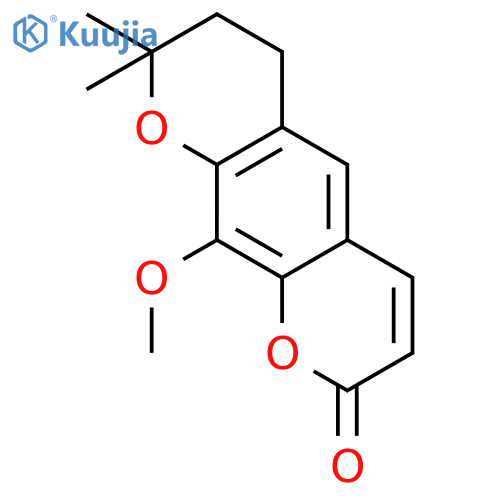 10-Methoxy-8,8-dimethyl-7,8-dihydro-6H-pyrano[3,2-g]chromen-2-on structure