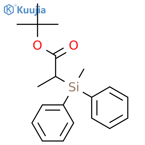 PROPANOIC ACID, 2-(METHYLDIPHENYLSILYL)-, 1,1-DIMETHYLETHYL ESTER structure