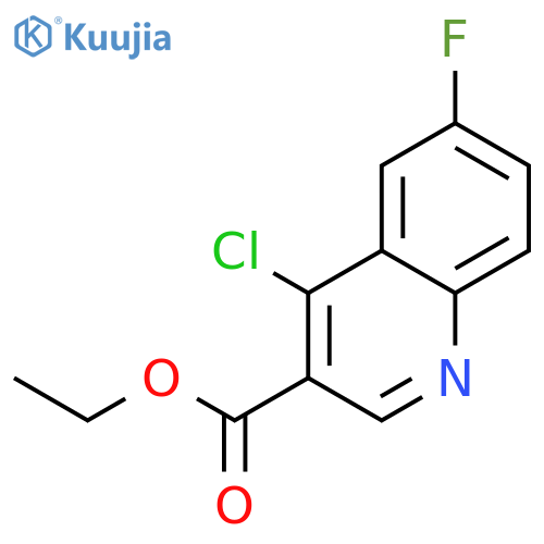 ethyl 4-chloro-6-fluoro-quinoline-3-carboxylate structure