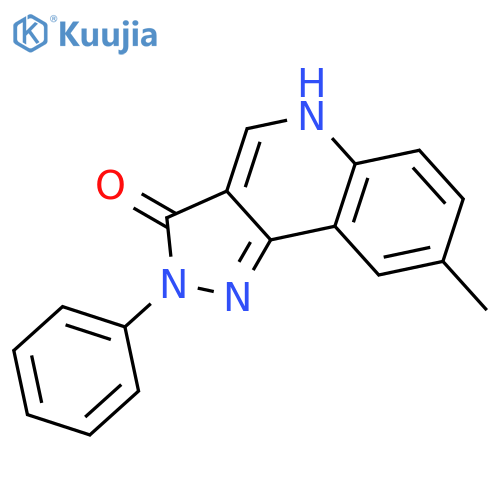 8-Methyl-2-phenyl-2,5-dihydro-pyrazolo-(4,3-c)quinolin-3-one structure