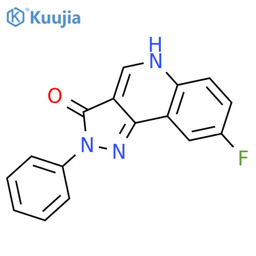 8-Fluoro-2-phenyl-1,2-dihydro-3H-pyrazolo[4,3-c]quinolin-3-one structure