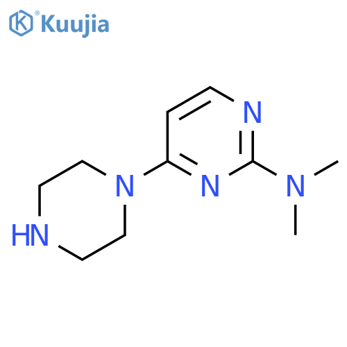 N,N-Dimethyl-4-(piperazin-1-yl)pyrimidin-2-amine structure