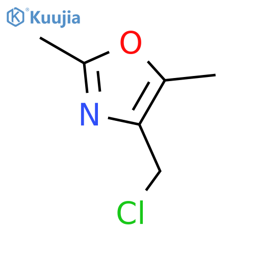4-(chloromethyl)-2,5-dimethyl-1,3-oxazole structure