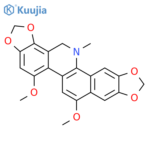 5,7-dimethoxy-13-methyl-13,14-dihydro[1,3]benzodioxolo[5,6-c][1,3]dioxolo[4,5-i]phenanthridine structure