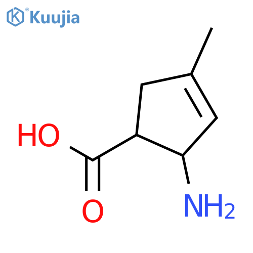 3-Cyclopentene-1-carboxylicacid, 2-amino-4-methyl-, (1R,2S)- structure