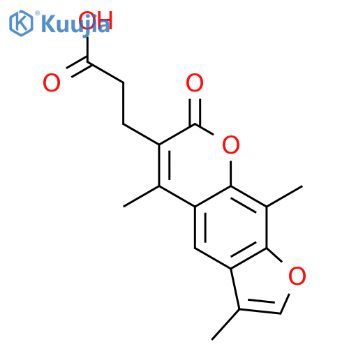 3-(3,5,9-Trimethyl-7-oxo-7H-furo3,2-gchromen-6-yl)propanoic acid structure