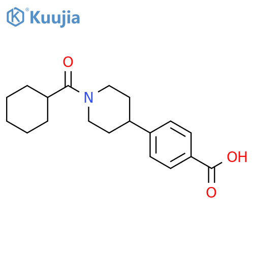 BENZOIC ACID, 4-[1-(CYCLOHEXYLCARBONYL)-4-PIPERIDINYL]- structure