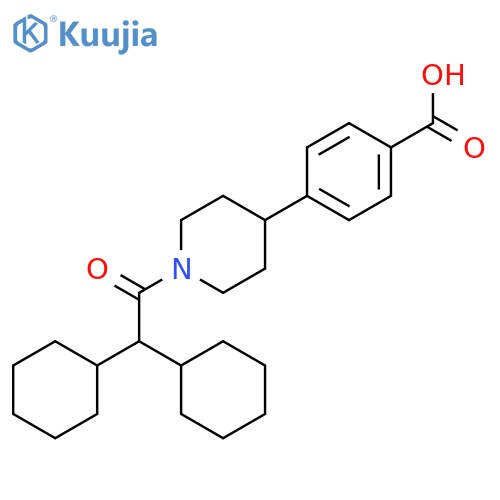 BENZOIC ACID, 4-[1-(DICYCLOHEXYLACETYL)-4-PIPERIDINYL]- structure
