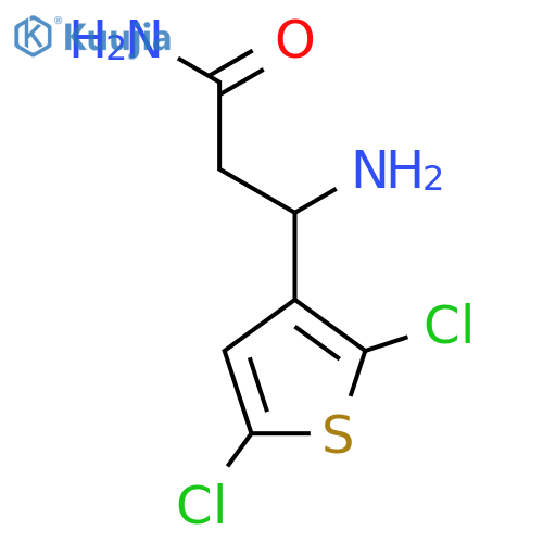 3-Amino-3-(2,5-dichlorothiophen-3-yl)propanamide structure