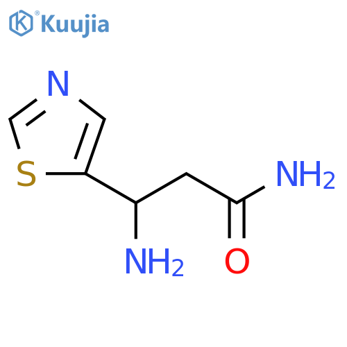 3-Amino-3-(1,3-thiazol-5-yl)propanamide structure