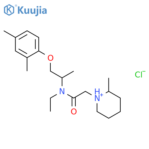 1-Piperidineacetamide,N-[2-(2,4-dimethylphenoxy)-1-methylethyl]-N-ethyl-2-methyl-, hydrochloride(1:1) structure