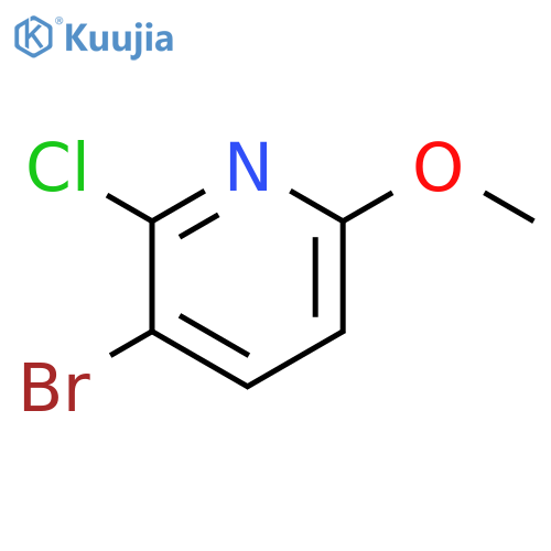 3-bromo-2-chloro-6-methoxy-pyridine structure