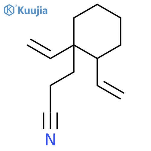 Cyclohexanepropanenitrile, diethenyl- structure