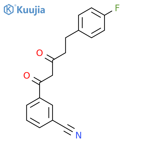 BENZONITRILE, 3-[5-(4-FLUOROPHENYL)-1,3-DIOXOPENTYL]- structure