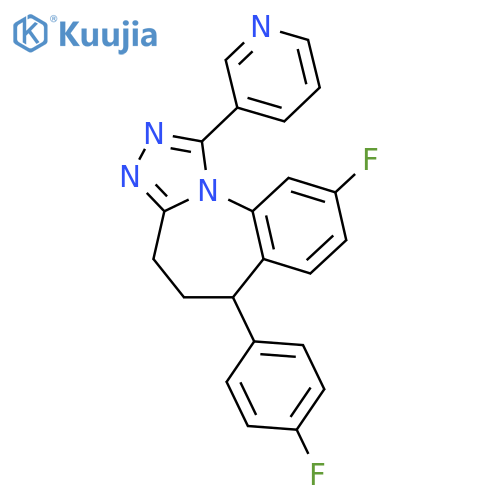 9-fluoro-6-(4-fluorophenyl)-1-pyridin-3-yl-5,6-dihydro-4H-[1,2,4]triazolo[4,3-a][1]benzazepine structure
